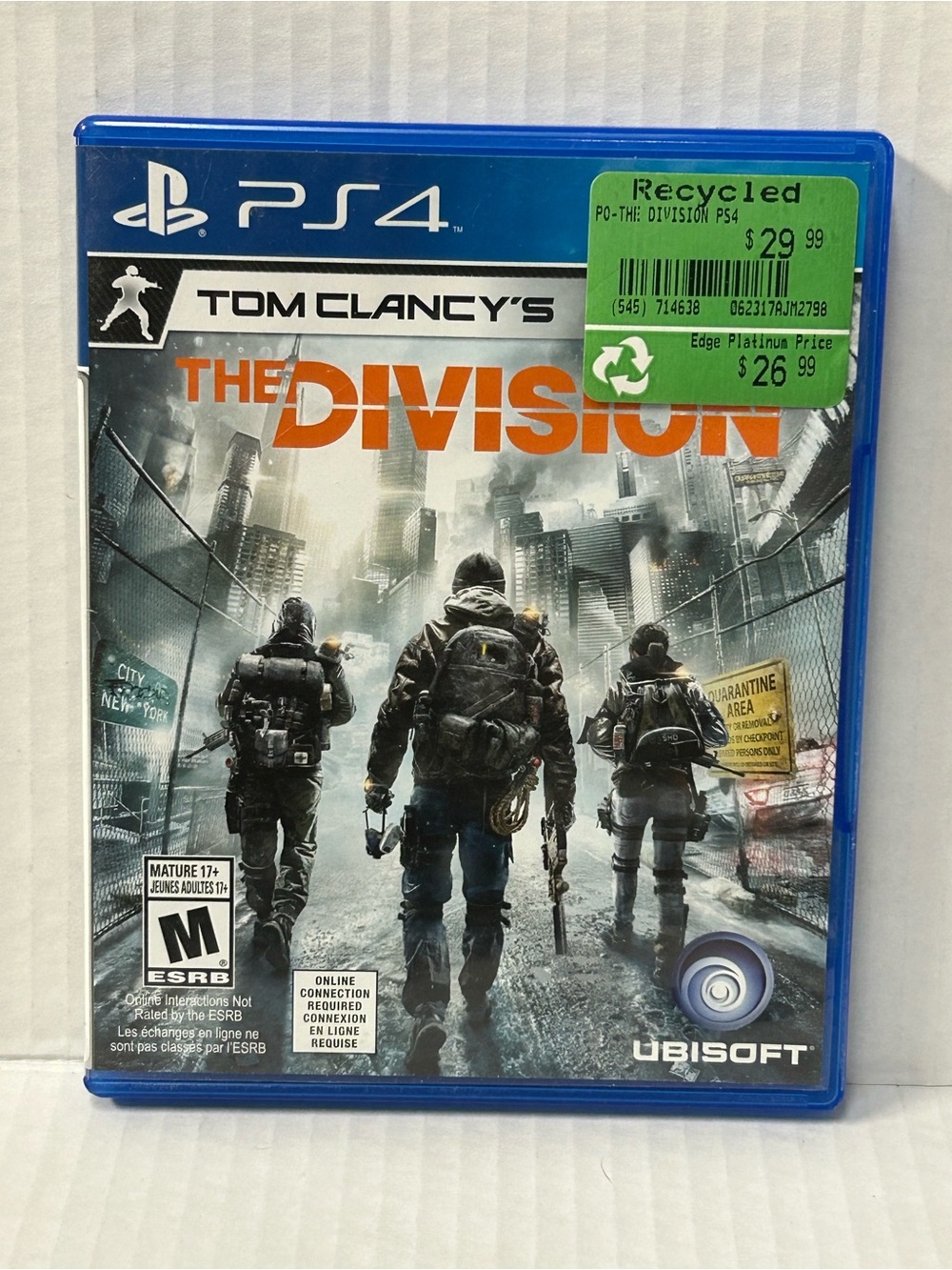 Sony PS4 Tom Clancy's The Division Video Game